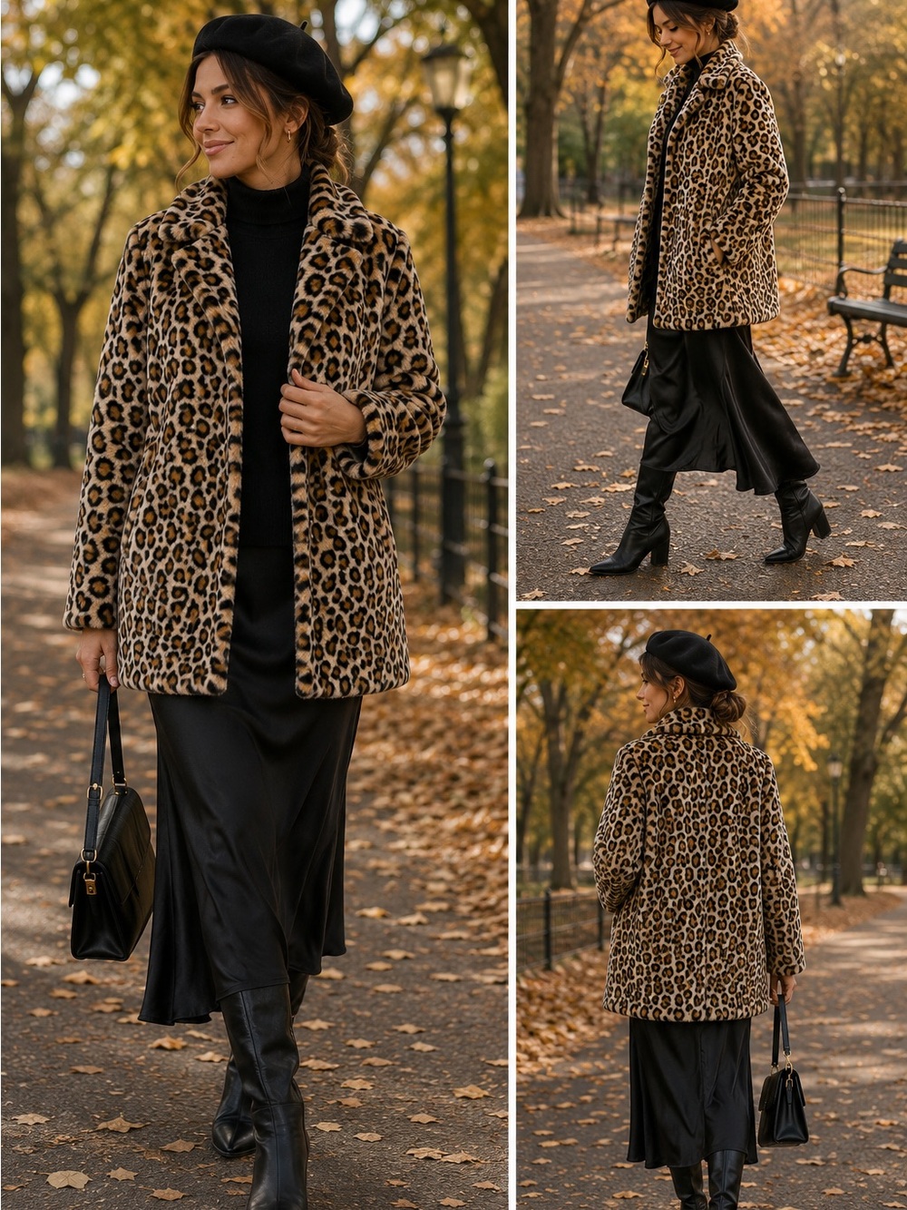 Forever 21 Women’s Leopard Print Faux Fur Coat – Size M